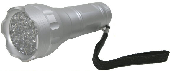 コンパクトで持ち運びに便利な21球LEDライト！シルバー(WJ-418) 防犯 防災 アウトドア