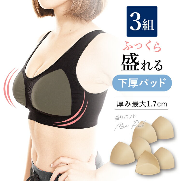 【3組セット】 盛りパッド 育乳パッド S-LL用 3L-4L用 送料無料 ラクブラ24に最適 美胸メイク谷間メイク ブラジャー ブラカップ ブラパッド カップ 盛りパット 小胸