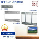 ウォールメイツ正規品【テレビ壁掛け レール300(M-5051)/レール500(M-5053)/ユニット500(M-5053)】賃貸OK 石膏ボード 壁 に ピン で テレビ を 簡単 に 掛け られる 薄型 金具 ※～32inch対応 安全荷重:ピン8kg/ネジ10kg もしくは ～43inch対応 安全荷重:ピン16kg/ネジ20kg