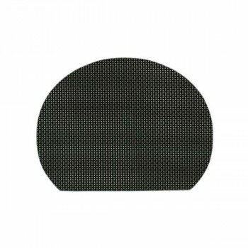 【暮らしラクラク応援セール】福井クラフト　尺3半月ストロング敷マットブラック格子 50310210【取り寄せ・返品不可商品】