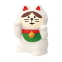 【暮らしラクラク応援セール】concombre コンコンブル 置物 雑貨 踊る招き猫 右手上げ白・幸運招き ZCB-35258【取り寄せ・返品不可商品】