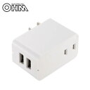 【暮らしラクラク応援セール】OHM 増設できるUSBチャージャー 2.4A ホワイト HS-A1455W【取り寄せ・返品不可商品】
