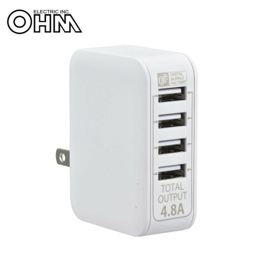 【暮らしラクラク応援セール】OHM ACアダプター USB電源タップ 4ポート ホワイト MAV-AU48-W【取り寄せ・返品不可商品】 【暮らしラクラク応援セール】OHM ACアダプター USB電源タップ 4ポート ホワイト MAV-AU48-W【取り寄せ・返品不可商品】