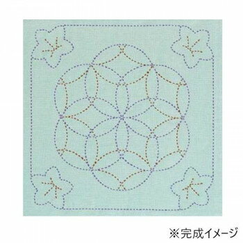 【暮らしラクラク応援セール】オリムパス 刺し子キット (浅葱)花ふきん桔梗と花刺し 245【取り寄せ・返品不可商品】