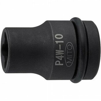 【暮らしラクラク応援セール】ミトロイ(MITOLOY) 1/2 インパクトレンチ用 ウエルドナット用ソケット 10mm P4W-10【取り寄せ・返品不可商品】