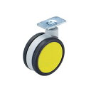 【暮らしラクラク応援セール】26327 フレスコキャスター75mm プレート・ストップ無 イエロー 0026327【取り寄せ・返品不可商品】