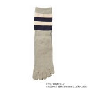 【暮らしラクラク応援セール】神戸生絲 紳士シルク5本指ソックス/ボーダー柄24-26cm 5290 グレー【取り寄せ・返品不可商品】