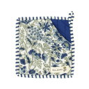 【暮らしラクラク応援セール】鍋敷きミトン カリーノブロックプリント ブルー 11725902044【取り寄せ・返品不可商品】