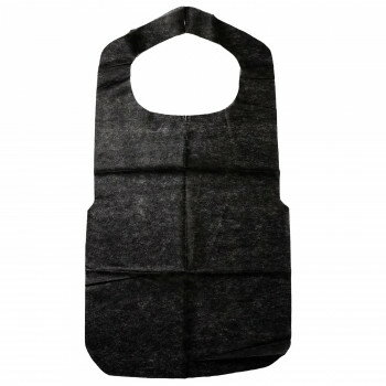 【暮らしラクラク応援セール】小野商事 エース 使い捨て不織布エプロン 食事用 100枚入 黒 WS6845【取り寄せ・返品不可商品】