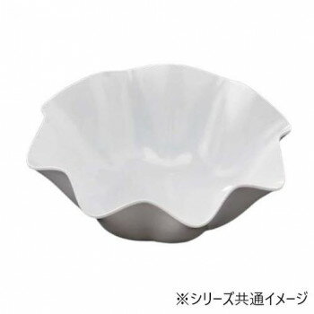 【暮らしラクラク応援セール】福井クラフト　メラミン28cmウェーブ丸盛鉢ホワイト 51353630【取り寄せ..