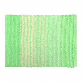 【暮らしラクラク応援セール】riz au lait リアレ　コットンシェニールボーダー　フロアマット　70　GREEN　GMT8523【取り寄せ・返品不可商品】