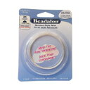 【暮らしラクラク応援セール】Beadalon(ビーダロン) ハーフラウンドワイヤー ノンターニッシュシルバー 0.72mm×4m 21【取り寄せ・返品不可商品】
