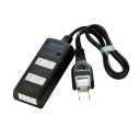 【暮らしラクラク応援セール】ELPA 耐雷サージ機能付コード付タップ 3個口1m ブラック WBT-3010SBN(BK)【取り寄せ・返品不可商品】