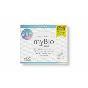 ※お届け地域により、別途運賃がかかる場合やお届けできない場合がございますので、お問い合わせ下さい。 生きて届ける育菌フローラ リセット型生菌サプリ「マイビオ」は、忙しく食生活が乱れがちな生活をリセットします。注目の酪酸菌は食事から摂取するのが難しい菌で、短鎖脂肪酸の一つである酪酸を作り出すことができる有用性のある菌です。【1日の摂取目安】1日2カプセルを目安に、水またはぬるま湯でお召し上がりください。【ご注意事項】※原材料をご覧の上、食物アレルギーのある方はお召し上がりにならないでください。※原材料の一部に植物・動物由来のものを使用しているため、色、におい、味などにばらつきがありますが、品質に問題はありません。※体調のすぐれない方、妊娠・授乳中の方、乳幼児及び小児はおすすめできません。また、まれに体質に合わないこともありますので、その際はご使用を中止してください。※疾病のある方、医薬品で治療を行っている方などは、治療を優先させ、医師、薬剤師等にご相談の上、お召し上がりください。※開封後は涼しい所に保管してください。※個袋開封後はなるべくお早めにお召し上がりください。※1日の摂取目安量を基準に、過剰摂取にならないようにご注意ください。※食生活は、主食、主菜、副菜を基本に、食事のバランスを。商品区分健康食品内容量19.44g(324mg×2カプセル×30袋)サイズ個装サイズ：11×10×8cm重量個装重量：60g仕様栄養補助食品賞味期間：製造日より1,080日生産国日本広告文責 (有)Gグローバル 058-216-2175 ■購入前に必ずご確認ください■ ●こちらの商品につきまして当店別倉庫から発送となります。 配送センターに配送指示をした時点でキャンセルができなくなります。 キャンセル料が発生致しますのでご注意ください。 ●各商品別に運送会社がことなります ご希望の運送会社指定はできません。 また営業所止めの配達指定も対応はできません。 ●お届けは軒先渡しとなります。搬入、組み立て、設置等は 宅配業者に依頼しても対応できません。 ●配達指定日は指定できません。 配送センターからの発送タイミグでのお届けとなります。 お急ぎの方は予め納期確認をお願い致します。 ●熨斗、ラッピング対応はできません。 ●配送センターから直接発送となりますので 納品書、領収書等は同梱されません。 ご希望の方は当店までご連絡お願い致します。 ●北海道、沖縄、離島地域にお住まいの方は送料2500円となります。 送料無料と記載の商品も送料2500円となりますのでご注意ください。栄養成分【2カプセル(0.648g)当たり】エネルギー1.8kcal、たんぱく質0.01g、脂質0.04g、炭水化物0.53g(糖質0.18g、食物繊維0.35g)、食塩相当量0.005g(この表示値は、目安です。)【主な成分:※製造時:2カプセル(0.648g)当たり】酪酸菌 2000万個、ビフィズス菌 20億個、乳酸菌(LAC-343) 1億個原材料名称：酪酸菌、ビフィズス菌、乳酸菌、食物繊維含有食品アカシア食物繊維(フランス製造)、穀物麹(大麦、あわ、ひえ、きび、たかきび、紫黒米、米粉)、酪酸菌末(乳成分・大豆を含む)、フラクトオリゴ糖、ビフィズス菌末、サイリウム種皮末、乳酸菌末/HPMC、ステアリン酸Ca、微粒二酸化ケイ素、ゲル化剤(ジェランガム)、着色料(二酸化チタン)アレルギー表示乳、大豆（原材料の一部に含んでいます）保存方法直射日光、高温多湿を避けて保存してください。製造（販売）者情報株式会社メタボリック151-8583東京都渋谷区代々木2-2-1fk094igrjs