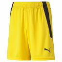 【取寄】 (PUMA) プーマ PMJ-705145-07 teamLIGA ショーツ Jr (07)Cyber Yellow-Puma Black メンズ・ユニセックス