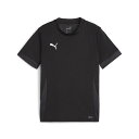 【取寄】 (PUMA) プーマ PMJ-706361-03 teamGOAL ゲームシャツ Jr (03)PUMA Black-PUMA White-Flat ...