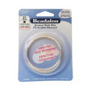 【暮らしラクラク応援セール】Beadalon(ビーダロン) スクエアワイヤー ノンターニッシュシルバー 0.72mm×2.5m 21【取り寄せ・返品不可商品】