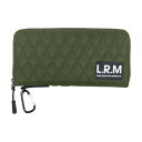 【暮らしラクラク応援セール】L.R.M リップステッチラウンド長財布 CMK-0557 カーキ【取り寄せ・返品不可商品】