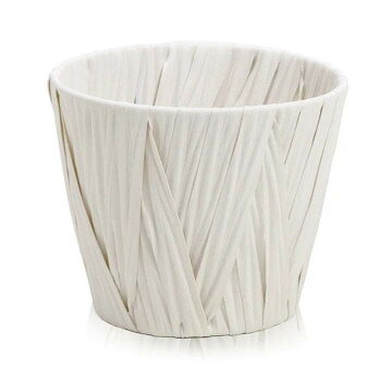 【暮らしラクラク応援セール】エスジーワンダーゾーン PEクロス編み ダ鉢4号用 ホワイト 560-40DW【取..