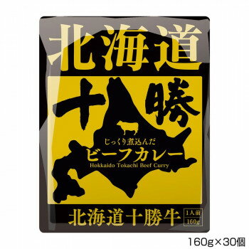 【暮らしラクラク応援セール】肉の山本 北海道十勝ビーフカレー 160g×30個 P6【軽減税率対象商品】【取り寄せ・返品不可商品】