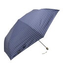 【暮らしラクラク応援セール】Waterfront ぺん細サンシェイド 折りたたみ傘 50cm ボーダー ネイビー S350-1132NV1-BF【取り寄せ・返品...