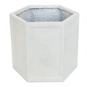 【暮らしラクラク応援セール】MURATAYA ヘキサゴンポット7号 White 3688【取り寄せ・返品不可商品】