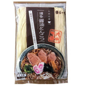 【暮らしラクラク応援セール】まるいち 博多醤油豚骨ラーメン スープ付 1人前×40入 Z4241【軽減税率対象商品】【取り寄せ・返品不可商品】