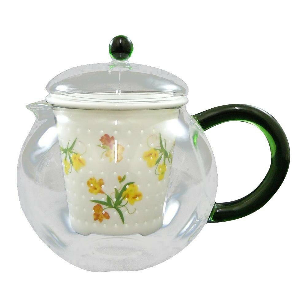 【暮らしラクラク応援セール】有田焼 セランドグラス おしゃれポット 500cc 誕生花 11月 アルストロメリア FC-550G【取り寄せ・返品不可商品】