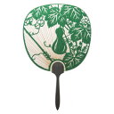 【暮らしラクラク応援セール】日本製(MADE IN JAPAN) 大型うちわ ひょうたん (緑) 片面透かし 2045【取り寄せ・返品不可商品】