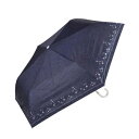 【暮らしラクラク応援セール】藤田屋 晴雨兼用折りたたみ傘 50cm 晴雨兼用丸手元 刺繍風ダンガリー SMM-2553(KT)【取り寄せ・返品不可商品】