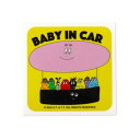 【暮らしラクラク応援セール】バーバパパ 反射カーステッカー BABY IN CAR イエロー CKBP035-1【取り寄せ・返品不可商品】