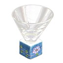 【暮らしラクラク応援セール】有田焼 華山窯 有田浪漫グラス SAKE GLASS 正角 外濃鉄仙唐草【取り寄せ・返品不可商品】