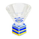 【暮らしラクラク応援セール】有田焼 有田浪漫グラス SAKE GLASS 正角 黄交趾駒筋【取り寄せ・返品不可商品】
