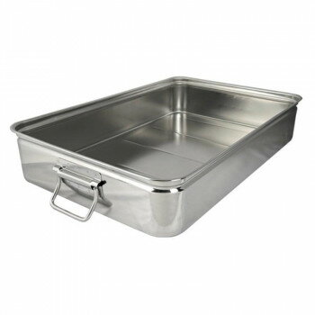 【暮らしラクラク応援セール】スギコ 18-8手付番重バット(丸棒取手) SH-6644-12H(特大・深型12cm) ST0978【取り寄せ・返品不可商品】