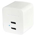 【暮らしラクラク応援セール】AC充電器 Type-C 2P 12W WH AC-036【取り寄せ・返品不可商品】