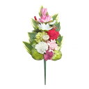 【暮らしラクラク応援セール】お供え用 四季仏花 プリザーブドフラワー 文月(フミヅキ) ハス(ピンク) L C37507L【取り寄せ・返品不可商品】