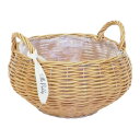 【暮らしラクラク応援セール】村田屋産業 PPラタンバスケット 丸平型 S Natural 3197【取り寄せ・返品不可商品】