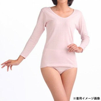 【暮らしラクラク応援セール】神戸生絲　シルクノイル婦人7分袖スリーマーL ST741 ピンク【取り寄せ・返品不可商品】