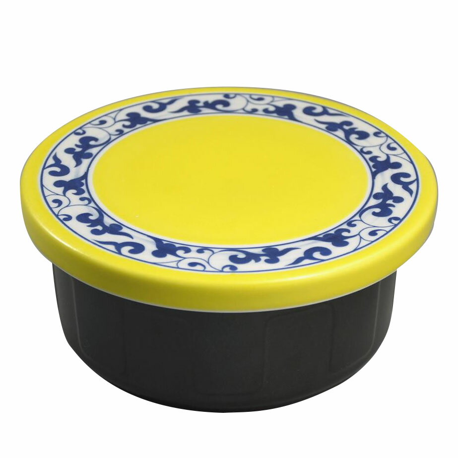 【暮らしラクラク応援セール】有田焼 平蓋おしゃれおひつ 1.5合 黄唐草【取り寄せ・返品不可商品】