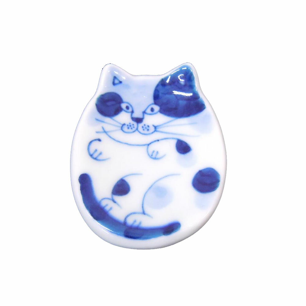 【暮らしラクラク応援セール】有田焼 ネコの箸置き 水玉猫【取り寄せ・返品不可商品】