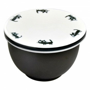 【暮らしラクラク応援セール】有田焼 セラミック 平蓋おひつ 一膳 子猫【取り寄せ・返品不可商品】