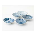 【暮らしラクラク応援セール】西海陶器 藍絵変り 楕円鉢揃(M) 31064【取り寄せ・返品不可商品】