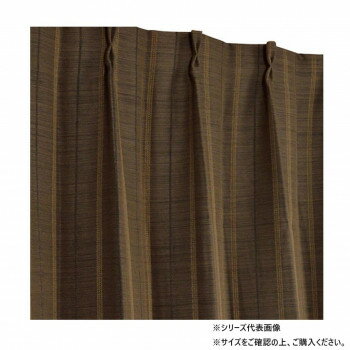【暮らしラクラク応援セール】カーテン ストレート (RH) 2P 100X200 BR 547119000200085【取り寄せ・返品不可商品】
