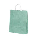 【暮らしラクラク応援セール】自動手提袋 HZ 水玉 ブルー 50枚 XZK00658【取り寄せ・返品不可商品】