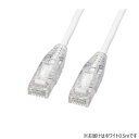 【暮らしラクラク応援セール】サンワサプライ カテゴリ6A LANケーブル 0.5m・ホワイト KB-SL6AYS-005W【取り寄せ・返品不可商品】