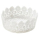 【暮らしラクラク応援セール】レース風バスケット WH 89-65WH【取り寄せ・返品不可商品】