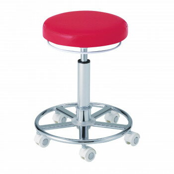 【暮らしラクラク応援セール】サロン向け スターカッティングチェア ホワイトキャスター レッド 60002【取り寄せ・返品不可商品】