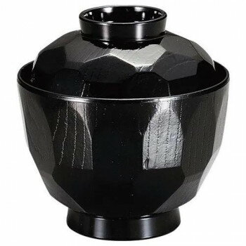 【暮らしラクラク応援セール】福井クラフト　3.0ミニ亀甲小吸椀(蓋親) 黒 31001690【取り寄せ・返品不可商品】