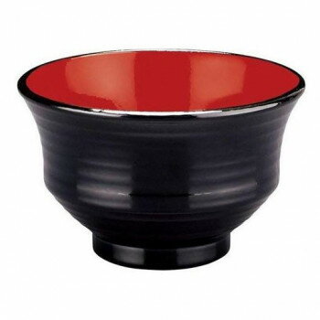 【暮らしラクラク応援セール】福井クラフト　TA羽反筋天竜寺汁椀 黒内朱 33023430【取り寄せ・返品不可商品】