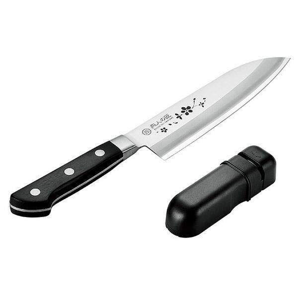 【暮らしラクラク応援セール】燕人の匠 桜吟 三徳包丁165mm＆シャープナー ETO-1002【取り寄せ・返品不可商品】